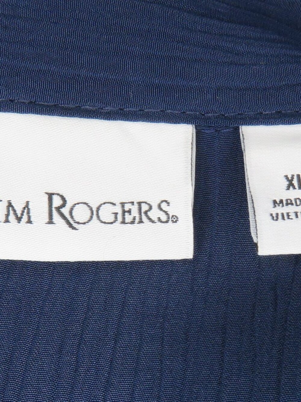 Kim Rogers Women's Blue Short-Sleeve Button-Up Faux 2 Piece Blouse Size XL C2146 - Picture 6 of 7